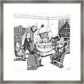 A Group Of Overweight Gentlemen Are Sitting Framed Print