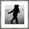 A Happy Silhouette Framed Print