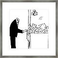 A Headless Man Searches For His Head Framed Print