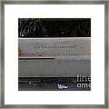 A Homeless Persons Bed Framed Print