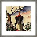 A House And Garden Cover Of A Weathervane Framed Print