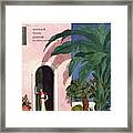A House And Garden Cover Of A Woman In A Doorway Framed Print