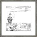 A Hunting Dog Addresses His Master Who Looks Framed Print