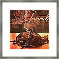 A Leg Of Lamb On A Spit Beneath An Etching Framed Print