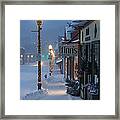 A Maine Street Christmas Framed Print