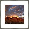 A Majestic Sunset At The Superstitions Framed Print