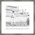 A Major League Baseball Player On Deck Framed Print