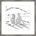 A Man And A Woman Spend A Cheap Vacation Framed Print