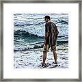 A Man And The Sea Framed Print