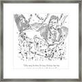 A Man And Woman Lay In The Grass Framed Print
