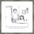 A Man Comforts His Wife Framed Print