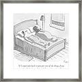 A Man In Bed With His Sleeping Wife Framed Print