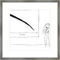 A Man With A Paint Bucket Stands By A Graph Framed Print