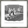 A Mobster Stops Another Mobster From Firing Framed Print