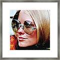 Cybill Shepherd Wearing Delacroix Sunglasses Framed Print