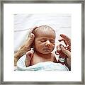 A Newborn At Maternity Ward Framed Print