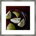 A Plate Of Pears Framed Print