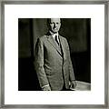 A Portrait Of Calvin Coolidge Framed Print