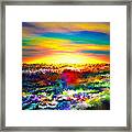 A Rainbow Paisley Sunrise V.3 Framed Print
