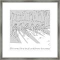 A Search Party Walks In A Human Chain Framed Print
