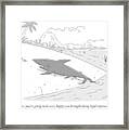 A Shark Speaks To A Fish As It Follows The Fish Framed Print