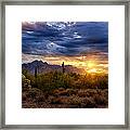 A Sonoran Desert Sunrise Framed Print