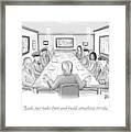 A Spectacularly Coifed Politician Speaks Framed Print