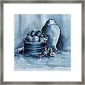 A Study In Blue Framed Print