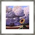 A Sunflower Among The Storm Framed Print