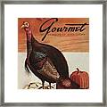 A Thanksgiving Turkey And Pumpkin Framed Print