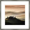 A Tuscan Country Landscape Framed Print