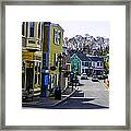 A View Down The Street Of Historic Marblehead Framed Print