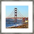 A View Of The Golden Gate Bridge From Baker's Beach Framed Print