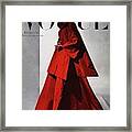 A Vogue Cover Of A Woman Wearing A Red Framed Print