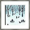 A Walk In The Snow Framed Print