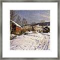 A Winter Landscape Lillehammer Framed Print