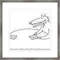 A Wolf Discusses Morality With A Rabbit Framed Print