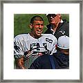 Aaron Hernandez With Patriots Coaches Framed Print