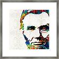 Abraham Lincoln Art - Colorful Abe - By Sharon Cummings Framed Print