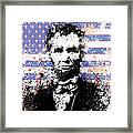 Abraham Lincoln Pop Art Splats Framed Print