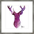 Abstract Deer Head Artwork For Sale Framed Print