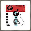 Abstract Figure With Red And Blue Framed Print