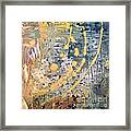 Abstract Gold And Blue Framed Print