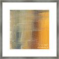 Abstract Golden Yellow Gray Contemporary Trendy Painting Fluid Gold Abstract I By Madart Studios Framed Print