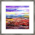 Abstract Landscape Purple Sunrise Early Morning Framed Print