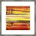 Abstract Landscape Warm Reflections Framed Print