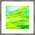 Abstract Natural Pattern In Green Framed Print