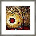 Abstract Original Gold Textured Painting Frosted Gold By Madart Framed Print