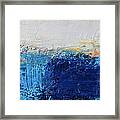 Abstract Painted Blue Art Backgrounds Framed Print