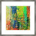 Abstract Painted Red And Green Art Framed Print